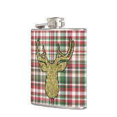 Kerstmis XMAS Pset Tartan Gold Deer Buck Fles Heupfles (Links)