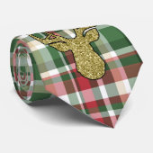 Kerstmis XMAS Pset Tartan Mannen Dress Stropdas (Opgerold)