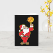 Kerstmis Xmas Sinterklaas Basketbal Kerstcadeau Id Kaart (Gele Bloem)
