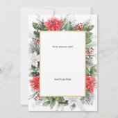 Kerstmis Xmas Vakantie Sneeuw Kaart (Achterkant)