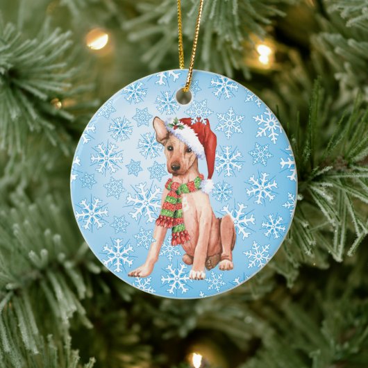 Kerstmis Xoloitzcuintli Keramisch Ornament (Boom)