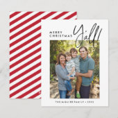 Kerstmis Y'all Vakantiefotokaart Feestdagenkaart (Voorkant / Achterkant)