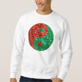 kerstmis yang mannen sweatshirt (Voorkant)