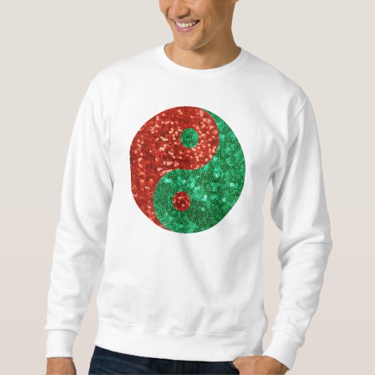 kerstmis yang mannen sweatshirt (Voorkant)