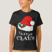 Kerstmis Yaya Claus Matching Pyjama Santa Hat X-m T-shirt (Voorkant)