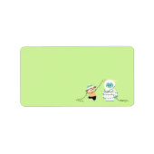 Kerstmis Yeti Etiket (Voorkant)