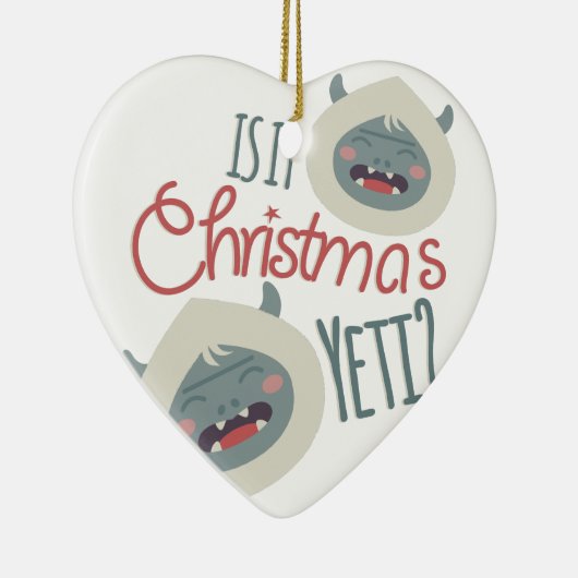 Kerstmis Yeti Keramisch Ornament (Rechts)