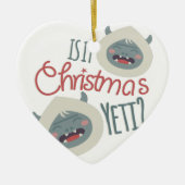 Kerstmis Yeti Keramisch Ornament (Voorkant)