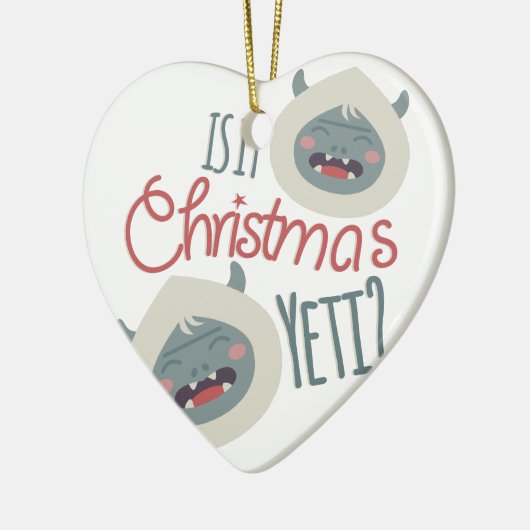 Kerstmis Yeti Keramisch Ornament (Links)