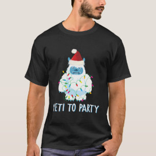 Kerstmis Yeti om te feesten T-shirt Schattige Yeti