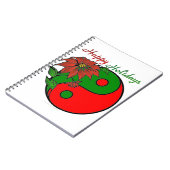 Kerstmis Yin Yang Poinsettia Notitieboek (Linkerzijde)
