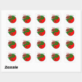 Kerstmis Yin Yang Poinsettia Vierkante Sticker (Vel)