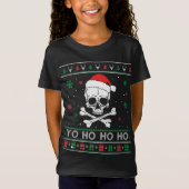 Kerstmis Yo ho Lelijke Pirate Grappige Pyjama fami T-shirt (Voorkant)