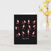Kerstmis Yoga Pose Santa Namaste Namasleigh Kaart (Gele Bloem)
