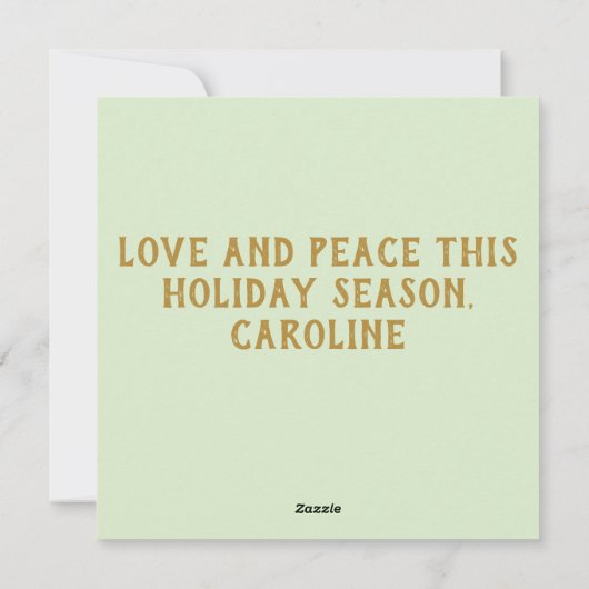 Kerstmis Yoga Reindeer Feestdagenkaart (Achterkant)