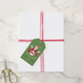 Kerstmis Yoga Santa Breathe - Gepersonaliseerd Cadeaulabel (Met Touw)