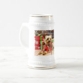 Kerstmis - Yorkie - Kinsey Bierpul (Voorkant links)