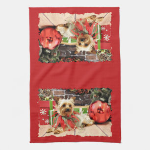 Kerstmis - Yorkie - Kinsey Theedoek