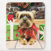 Kerstmis - Yorkie - Riley Muismat (Voorkant)