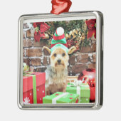 Kerstmis - Yorkie - Vinnie #32 Metalen Ornament (Links)