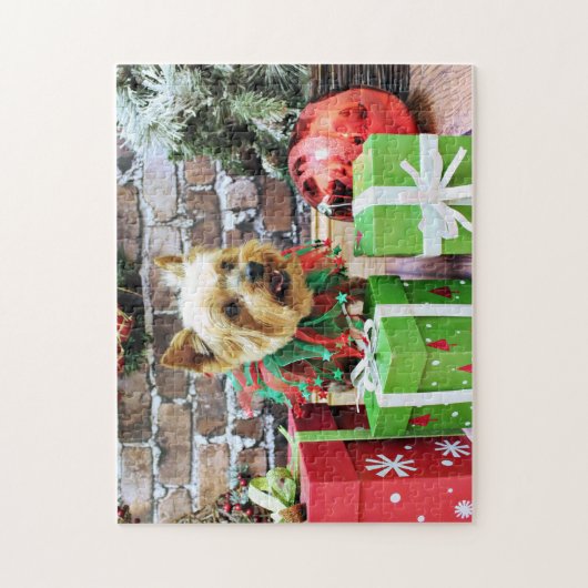 Kerstmis - Yorkie - Willie Legpuzzel (Verticaal)
