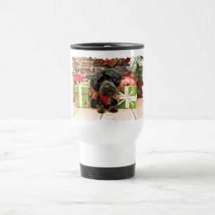 Kerstmis - YorkiePoo - Hannah Reisbeker