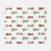 Kerstmis Yorkies Hond Fleece Deken (Voorkant (Horizontaal))