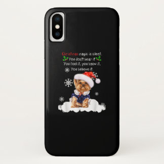 Kerstmis Yorkshire Terrier Funny Yorkie Puppy Case-Mate iPhone Case