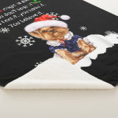 Kerstmis Yorkshire Terrier Funny Yorkie Puppy Sherpa Deken (3/4)