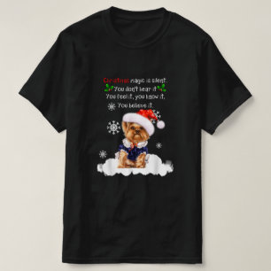 Kerstmis Yorkshire Terrier Funny Yorkie Puppy T-shirt