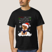 Kerstmis Yorkshire Terrier Funny Yorkie Puppy T-shirt (Voorkant)