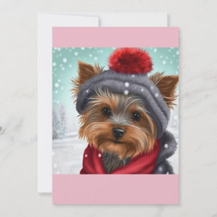 Kerstmis Yorkshire Terrier Gift T-Shirt Feestdagenkaart