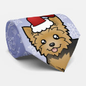 Kerstmis Yorkshire Terrier (kort haar zonder boeg) Stropdas (Opgerold)