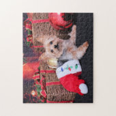 Kerstmis - Yorkshire Terrier - Vinnie Legpuzzel (Verticaal)
