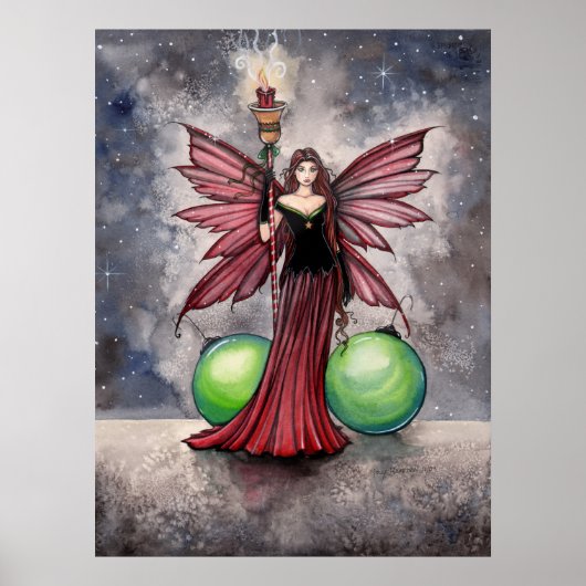 Kerstmis Yule Fee Poster van Molly Harrison (Voorkant)