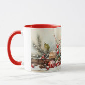 Kerstmis, Yule-scène voor mok van koffie/thee (Links)