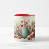 Kerstmis, Yule-scène voor mok van koffie/thee (Midden)