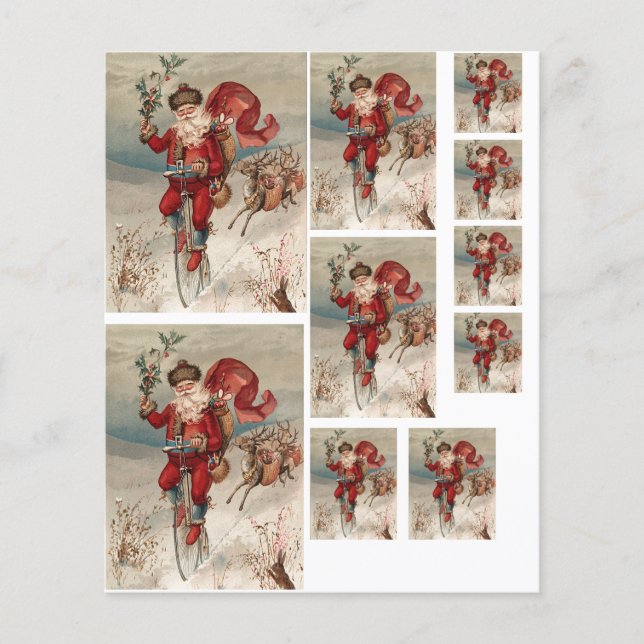 Kerstmis Yule Vakantie Multi Beeld Blad (Voorkant)