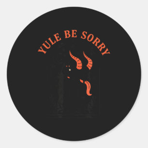 Kerstmis Yule Wees Sorry Krampus, Donkere Krampus Ronde Sticker