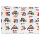 Kerstmis Zakelijk Bedrijfslogo Rustiek  Groot Cadeauzakje (Achterkant)