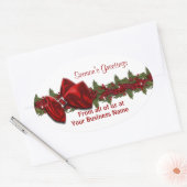 Kerstmis zakelijke groet PERSONALISEREN Ovale Sticker (Envelop)