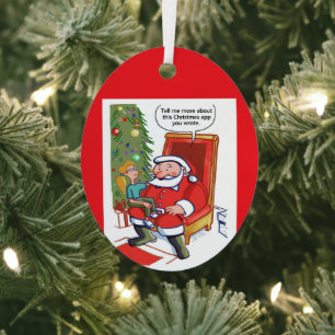 Kerstmis Zakelijke Partners ovale metalen ornament