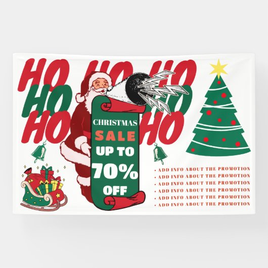 Kerstmis Zakelijke Verkoop Promotie Advertentie Spandoek (Horizontaal)