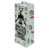 Kerstmis zal dit nodig hebben" Wijn Gift Bag | gra Cadeautas (Achterkant Gekanteld)