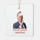 Kerstmis zal geweldig zijn. keramisch ornament (Links)