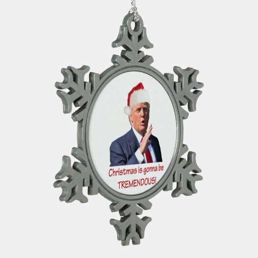 Kerstmis zal geweldig zijn. tin sneeuwvlok ornament (Links)