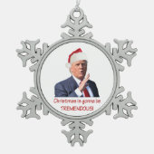 Kerstmis zal geweldig zijn. tin sneeuwvlok ornament (Voorkant)
