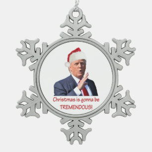 Kerstmis zal geweldig zijn. tin sneeuwvlok ornament