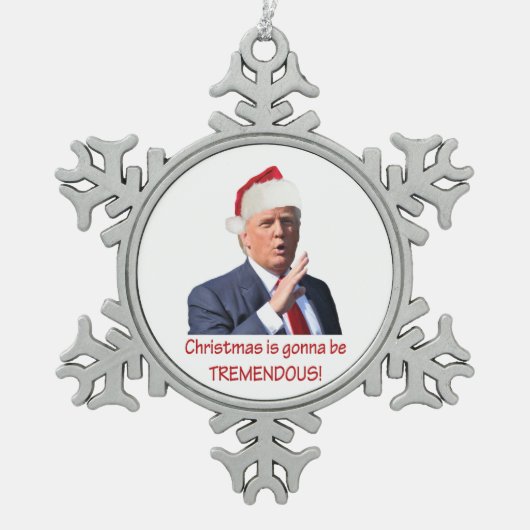 Kerstmis zal geweldig zijn. tin sneeuwvlok ornament (Voorkant)