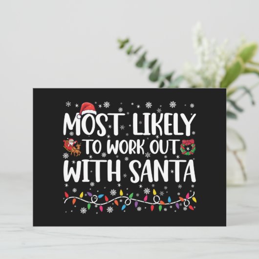 Kerstmis zal waarschijnlijk sporten met de Kerstma Kaart (Staand voorkant)